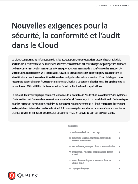 Nouvelles exigences pour la sécurité, la conformité et l’audit dans le Cloud