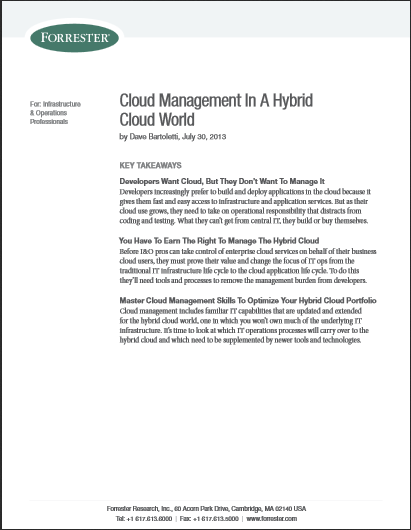 Cloud hybride : modèles de gestion du Cloud