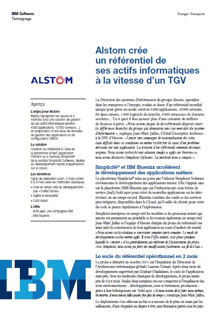 Alstom crée un référentiel de ses actifs informatiques à la vitesse d’un TGV