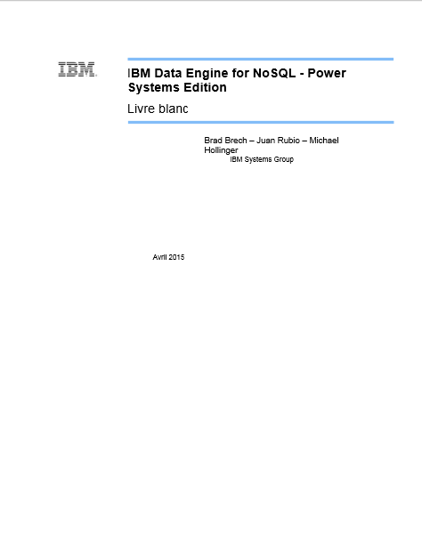 IBM Data Engine for NoSQL – Power Systems Edition