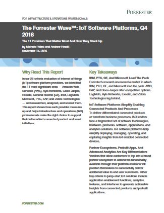 The Forrester Wave™: logiciel de Plateformes IoT