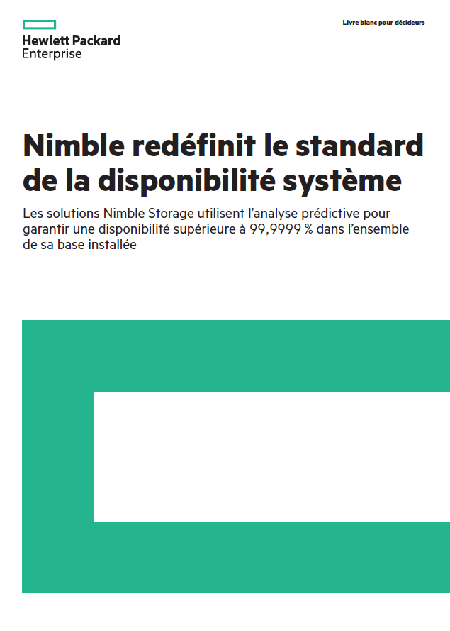 Nimble redéfinit le standard de la disponibilité système