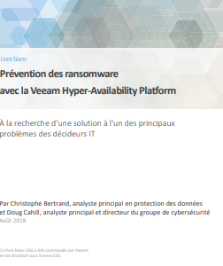 Prévention des ransomware avec la Veeam Hyper-Availability Platform