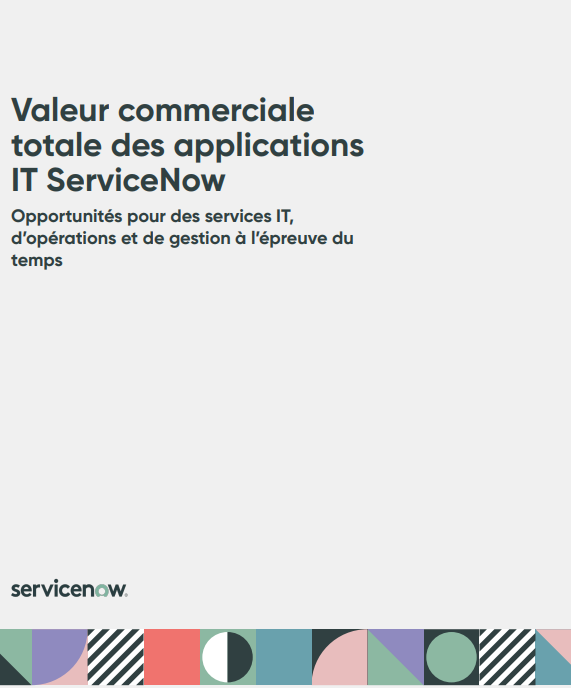 Valeur commerciale  totale des applications  IT ServiceNow