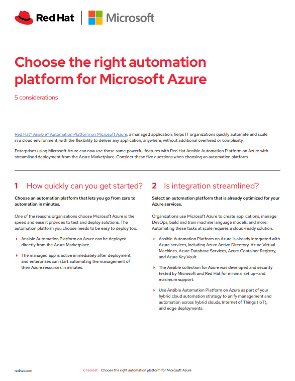 Choisir la bonne plateforme d’automatisation pour Microsoft Azure