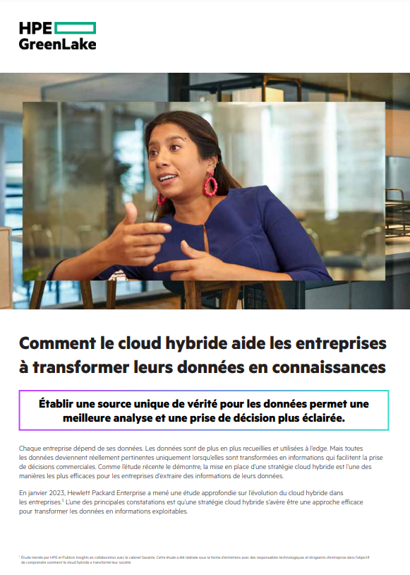 Comment le cloud hybride aide les entreprises à transformer leurs données en connaissances