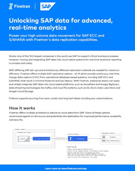 Unlocking SAP data for advanced,real-time analytics: (Libérer les données SAP pour des analyses avancées en temps réel.)